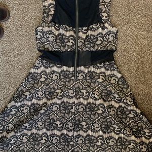 Material Girl (Black &Cream) Dress